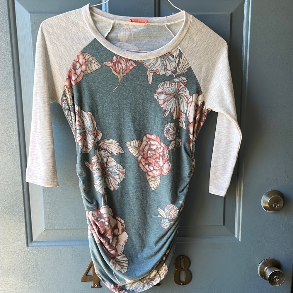 Floral Raglan Sleeve Top